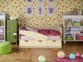 Кровать Бабочки 1,8м (Ваниль матовый) в Нижнем Новгороде - nizhnij-novgorod.katalogmebeli.com | фото