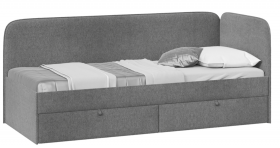 Кровать «Молли» с мягкой обивкой (900) тип 1 (Микровелюр Scandi Graphite 22) в Нижнем Новгороде - nizhnij-novgorod.katalogmebeli.com | фото