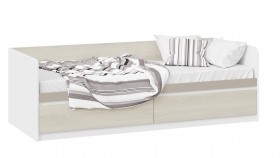 Кровать «Сканди» с 2 ящиками Дуб Гарден/Белый/Глиняный серый в Нижнем Новгороде - nizhnij-novgorod.katalogmebeli.com | фото
