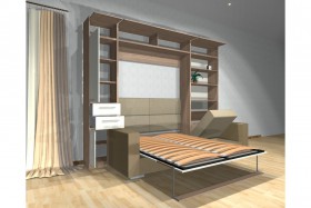 Шкаф-кровать с диваном Каролина в Нижнем Новгороде - nizhnij-novgorod.katalogmebeli.com | фото 3
