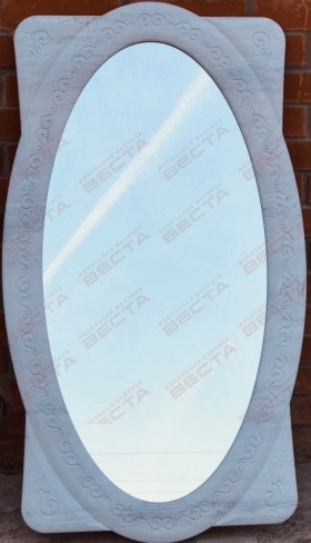 Зеркало Овальное МДФ Белый в Нижнем Новгороде - nizhnij-novgorod.katalogmebeli.com | фото